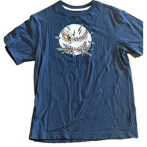 Old Navy Blue Angry Baseball Short Sleeve T-Shirt Youth Size L(10/12)